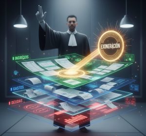 Documentación revisada por juez para conceder exoneración de deudas.